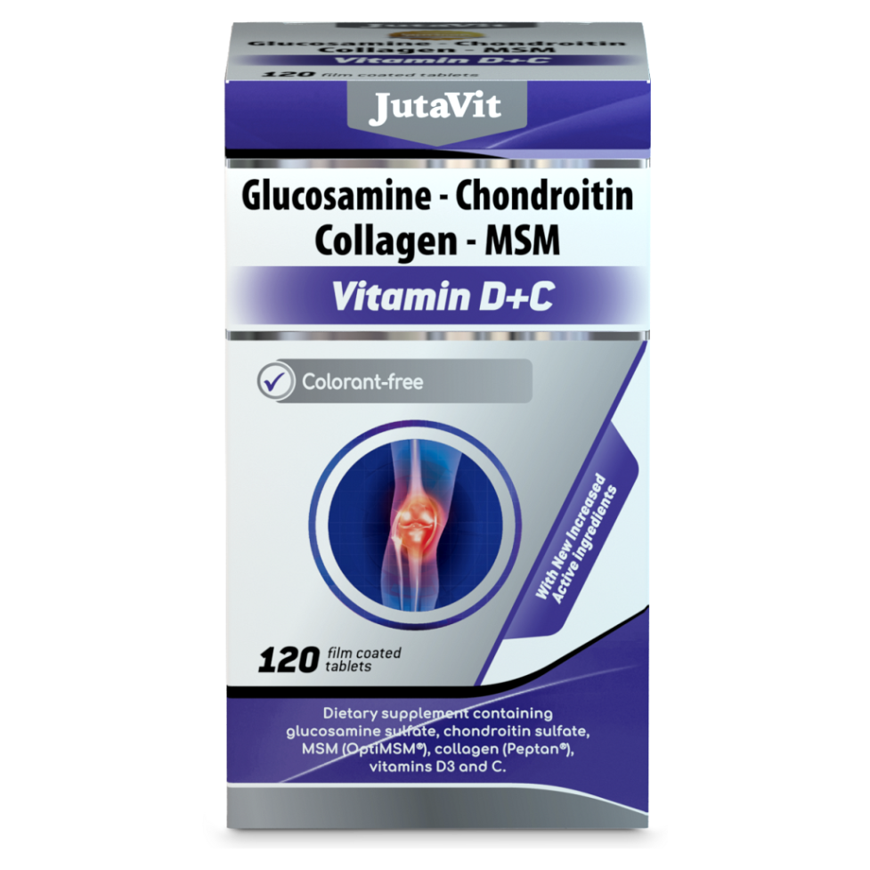 JUTAVIT Glukosamín, chondroitín, kolagén, MSM a vitamíny DC 120 tabliet