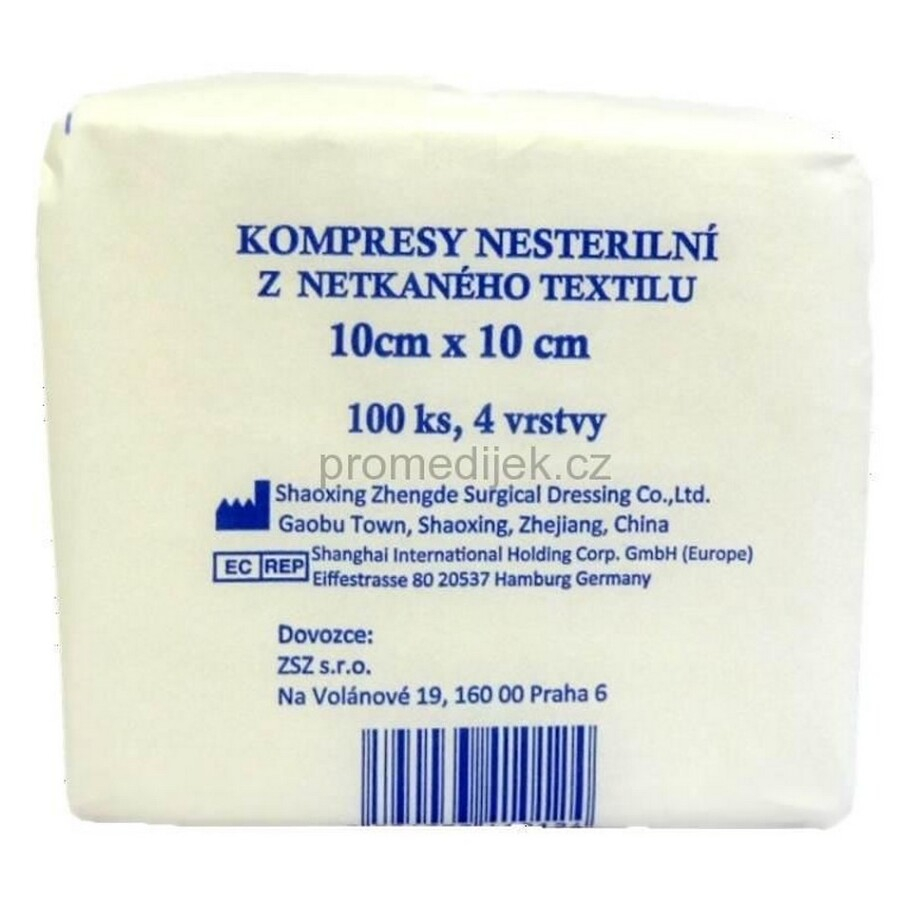 Kompres NETEX nesterilné 10x10  100ks 4 vrstvy ZSZ