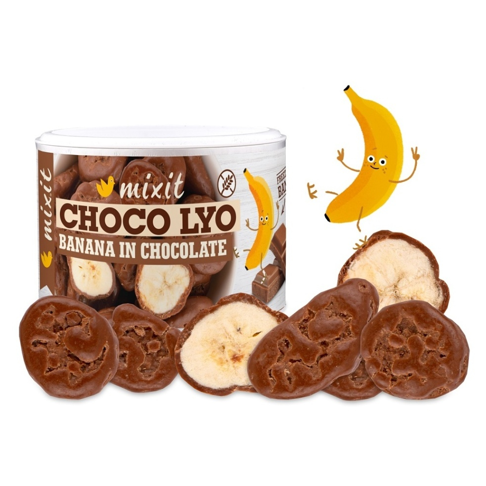 MIXIT Chrumkavé banániky v čokoláde 170 g
