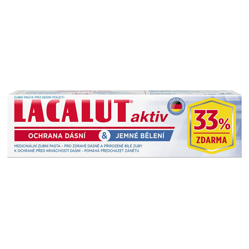 LACALUT Aktív ochrana ďasien a jemné bielenie zubná pasta 100 ml