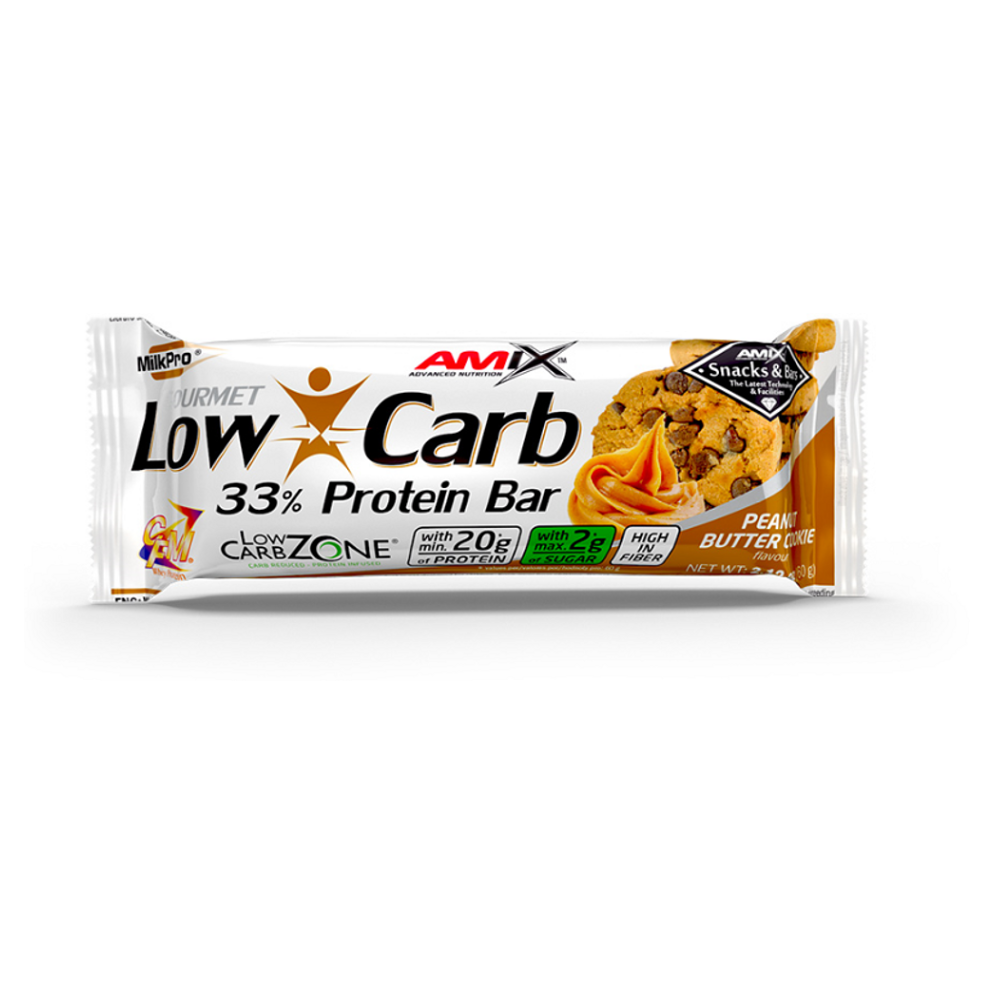 AMIX Low carb 33 percent protein bar arašidové maslo a cookie 60 g