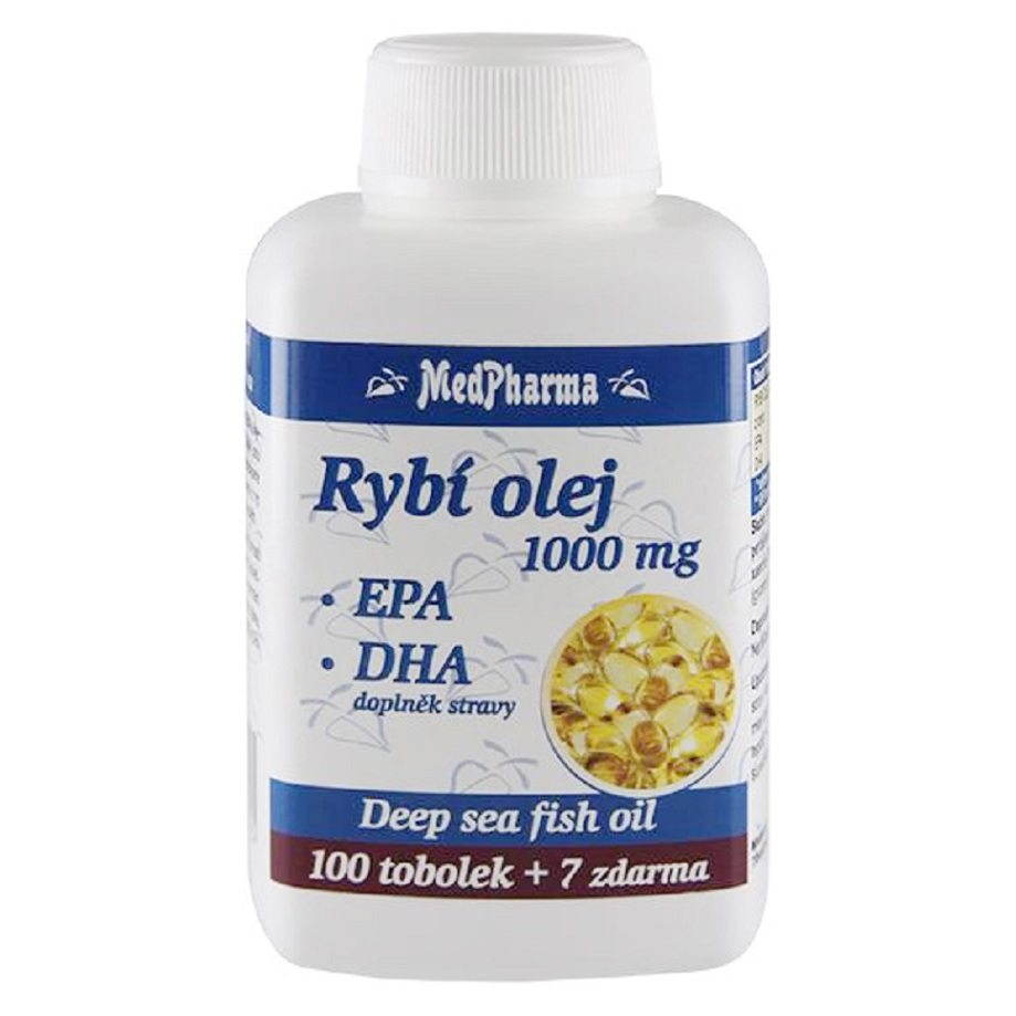 MEDPHARMA Rybí olej 1000 mg - EPA  DHA mg 107 toboliek