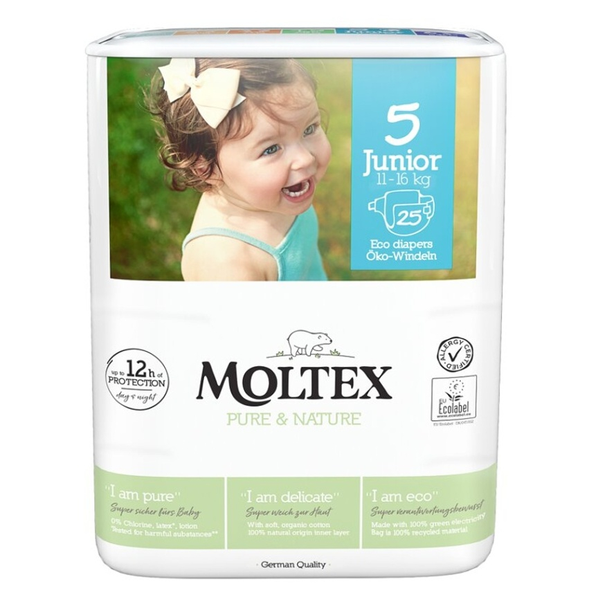MOLTEX Pure  Nature Junior 11-16 kg 25 kusov