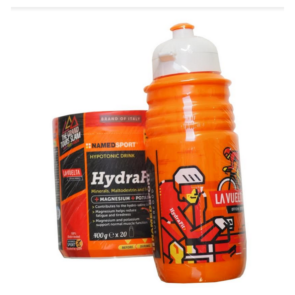 NAMEDSPORT Hydrafit príchuť červený pomaranč 400 g  fľaša La Vuelta ZADARMO