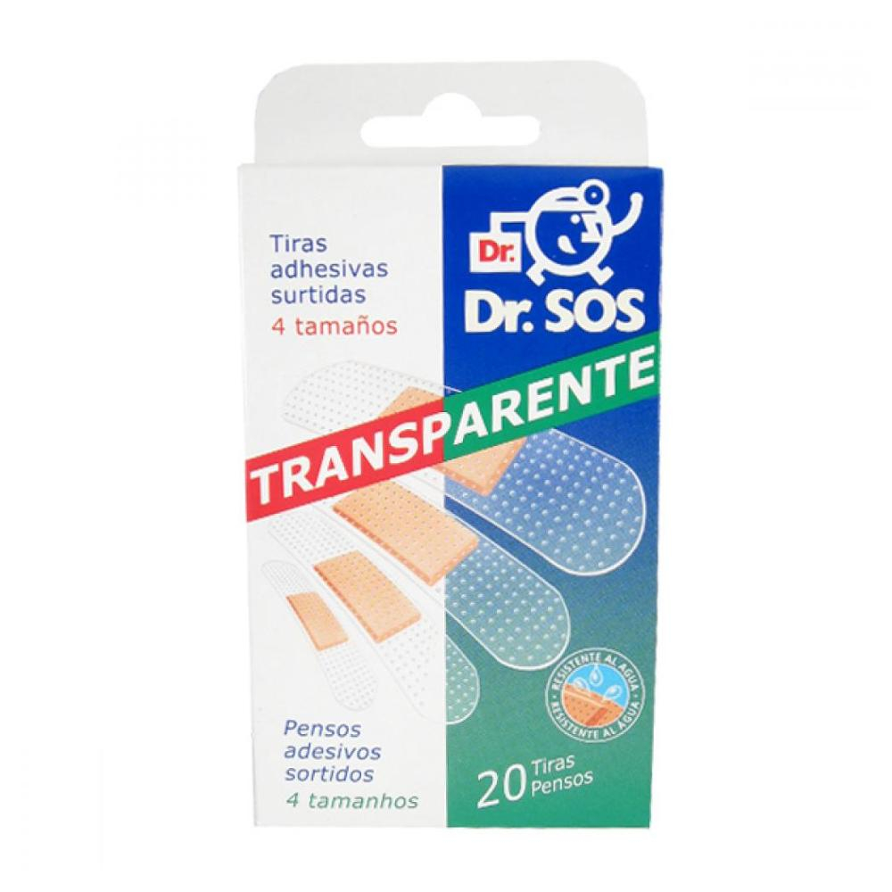 Náplasti Dr.SOS Transparentné vodeodolné elastické mix 20ks