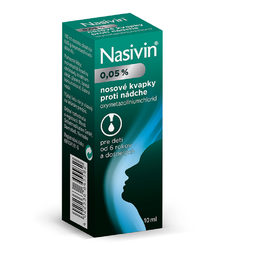 NASIVIN 0,05  percent nosová instilácia 10 ml