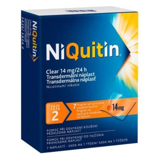 NIQUITIN Clear 14 mg24 h 7 kusov