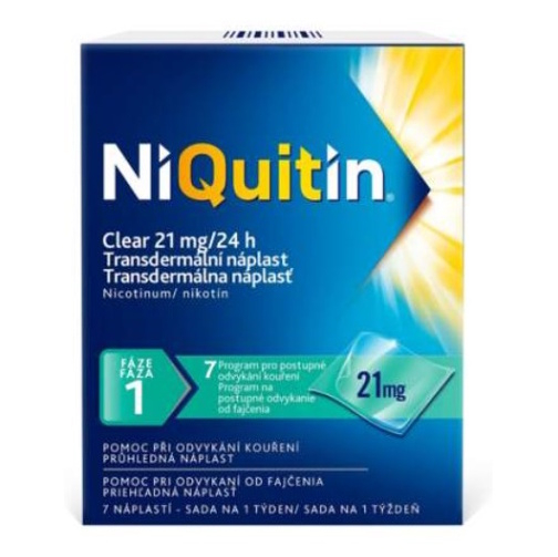 NIQUITIN Clear 21 mg24 h 7 kusov