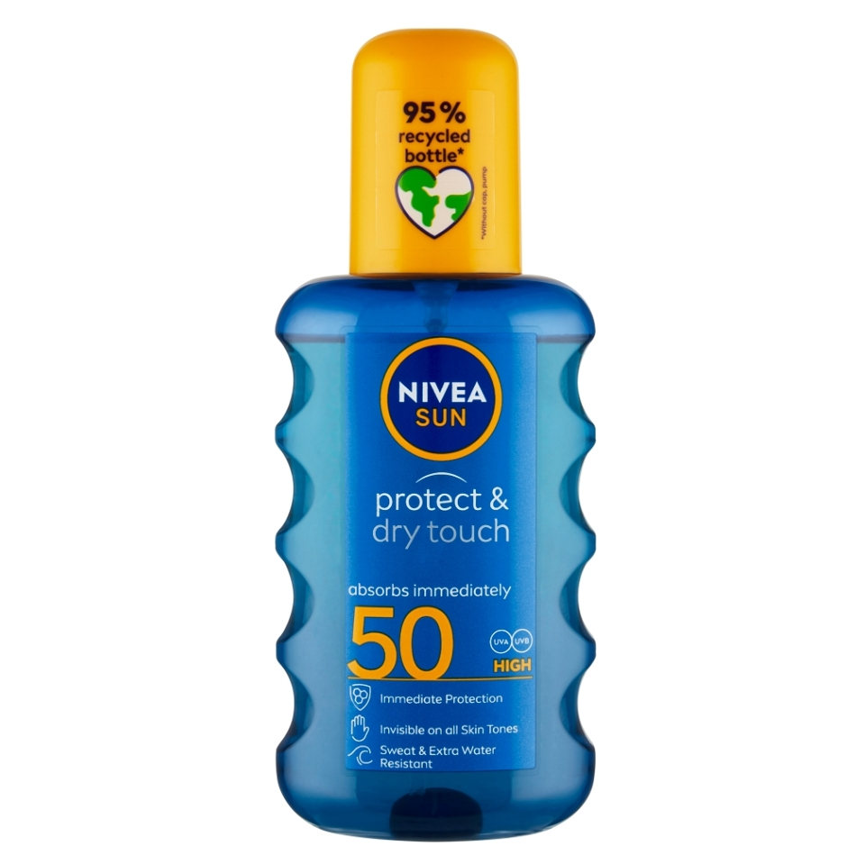 NIVEA Sun Neviditeľný sprej na opaľovanie Protection  Dry OF 50 200 ml