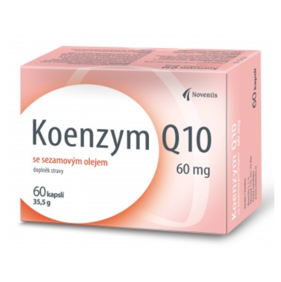 NOVENTIS Koenzým Q10 60 mg so sezamovým olejom 60 kapsúl