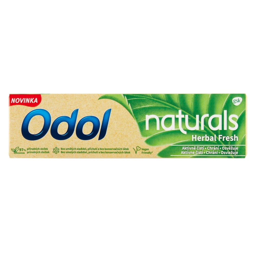 ODOL Naturals Herbal Fresh zubná pasta s fluoridom 75 ml