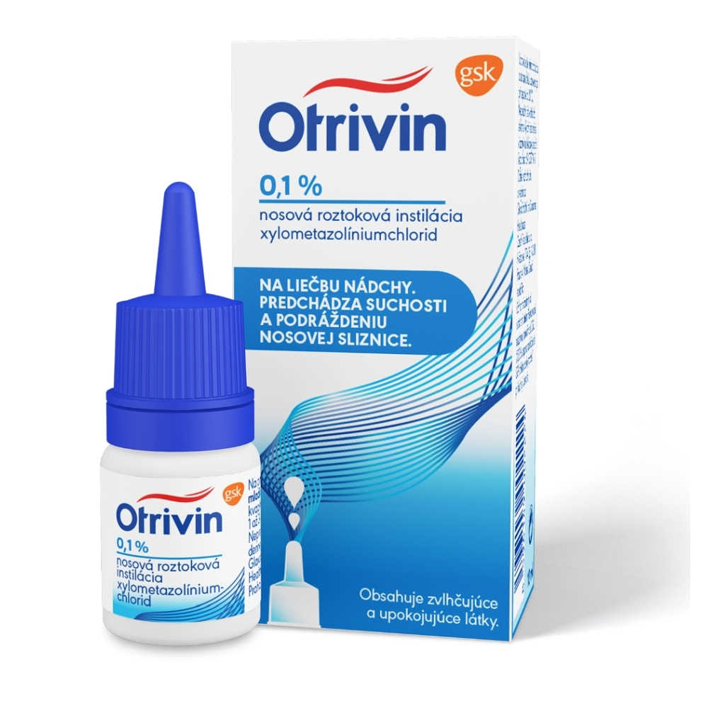 OTRIVIN 0,1  percent Nosová roztoková instilácia 1 mg 10 ml