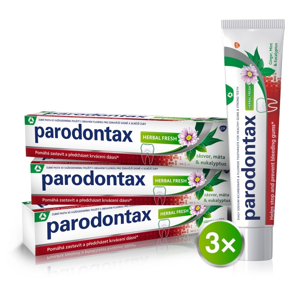 PARODONTAX Zubný pastal Herbal Fresh 3 x 75 ml