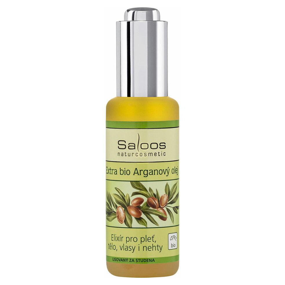 SALOOS Bio Arganový olej extra Elixír pre pleť, telo, vlasy aj nechty 50 ml, poškodený obal