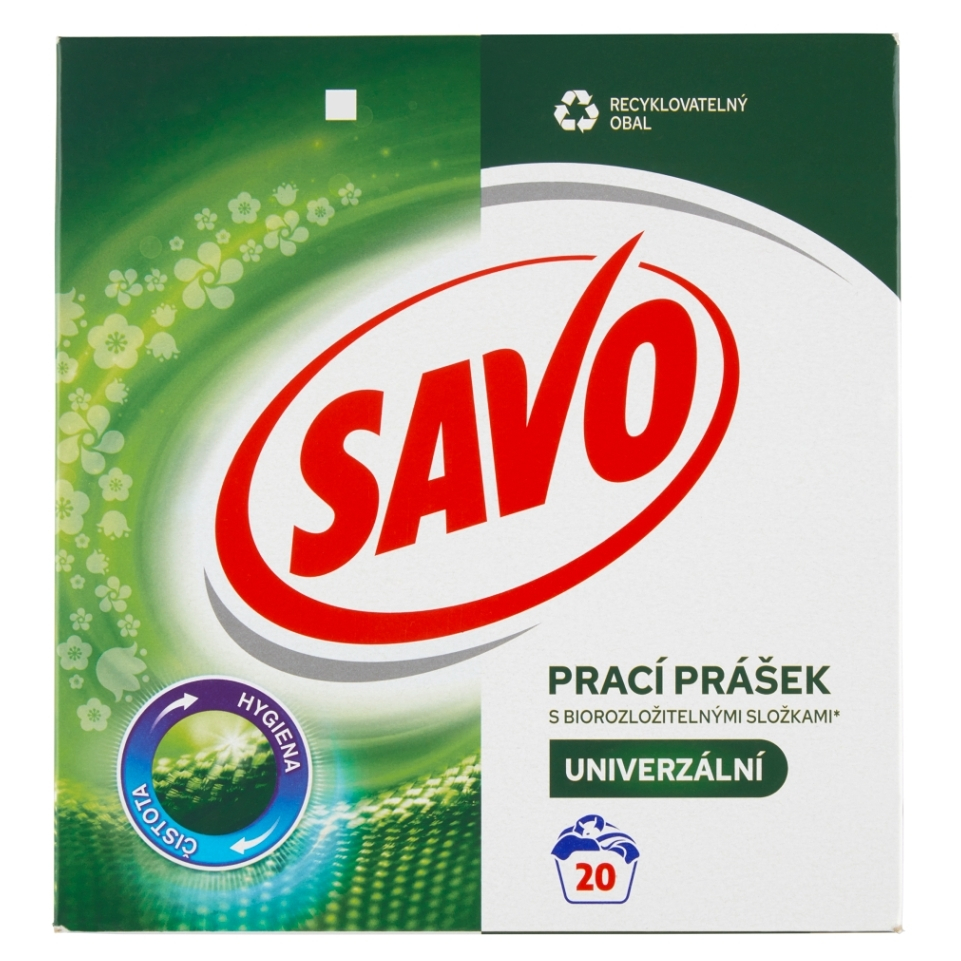 SAVO Prací prášok Univerzálny 20 praní 1,4 kg