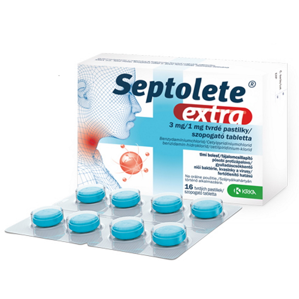 SEPTOLETE Extra eukalyptus 3 mg1 mg pastilky 16 ks