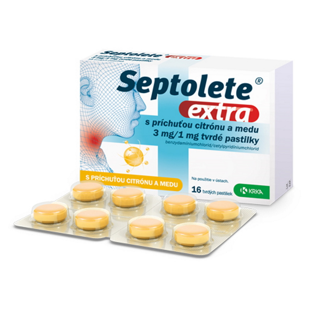 SEPTOLETE Extra citrón a med 3 mg1 mg 16 pastiliek