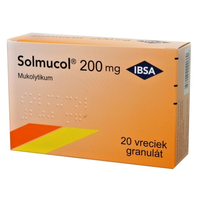 SOLMUCOL 200 mg 20 vreciek