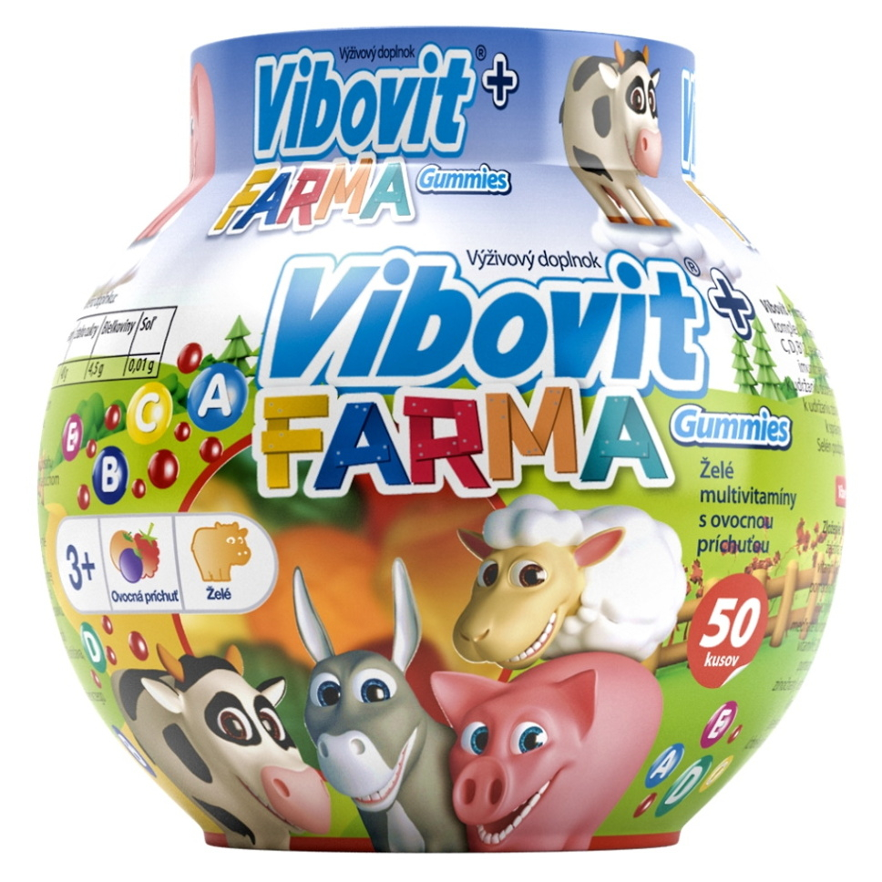 VIBOVIT FARMA Gummies želé s ovocnou príchuťou 50 ks