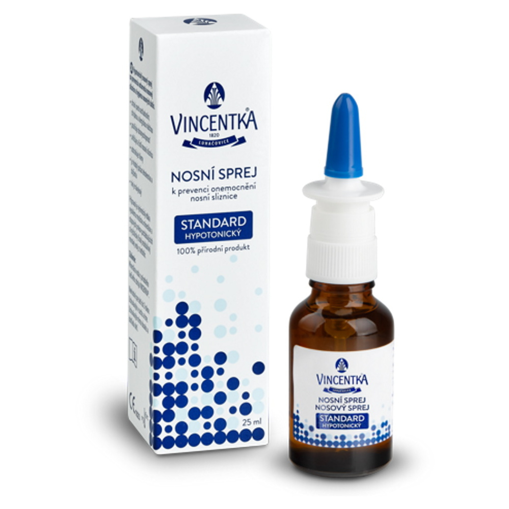 VINCENTKA Nosový sprej Standard hypotonický 25 ml