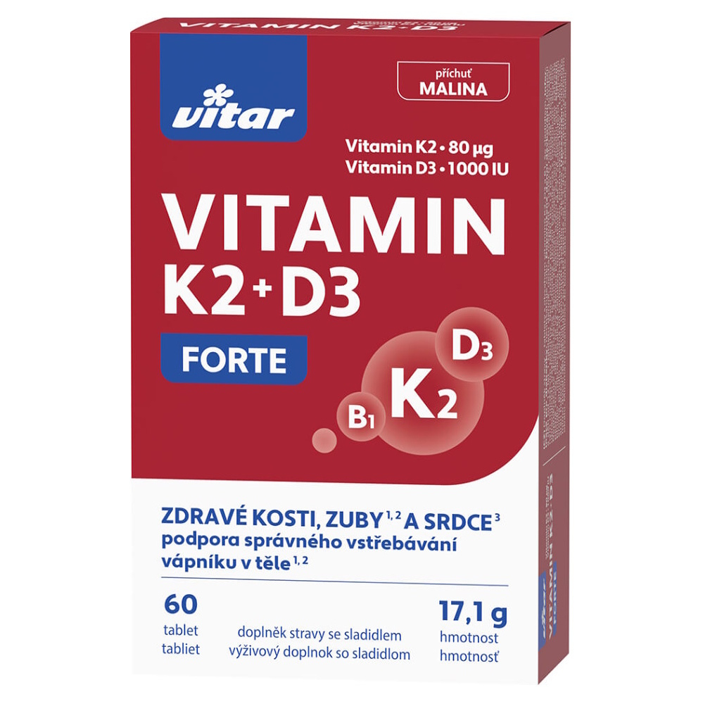 VITAR Vitamín K2  D3 forte 60 tabliet