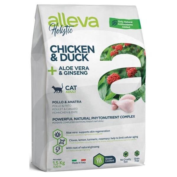 ALLEVA Holistic Adult ChickenDuck granule pre mačky 1,5 kg