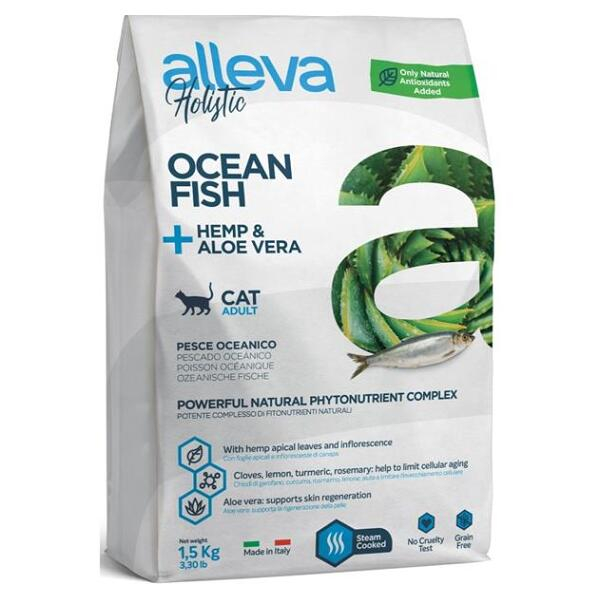 ALLEVA Holistic Adult Ocean Fish granule pre mačky 1,5 kg