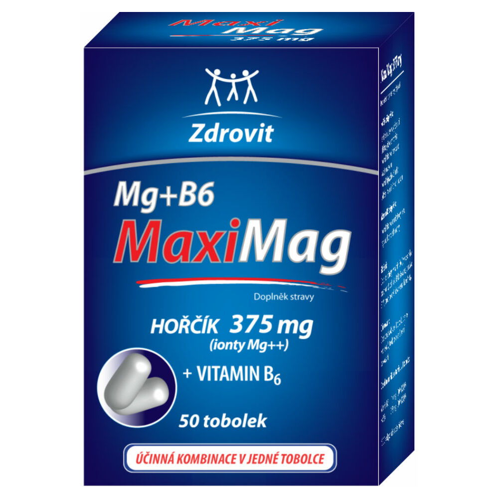 ZDROVIT MaxiMag Horčík 375 mg  vitamín B6 50 kapsúl